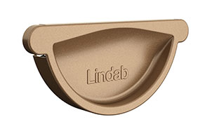 Заглушка желоба универсальная с уплотнением LINDAB RG сталь, медный металлик, D 150 мм