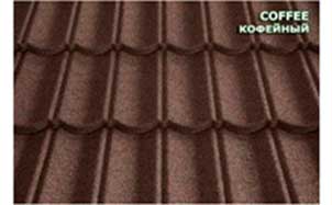 Композитная черепица METROTILE МетроБонд кофе, 1350*415 мм