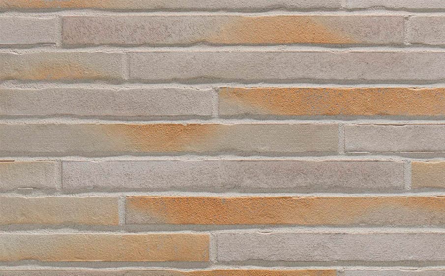 Клинкерная фасадная плитка Stroher Riegel 50 450 gold-weiss шероховатая, 490*40*14 мм