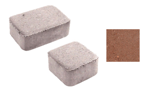 Плитка тротуарная ВЫБОР Классико 1КО.6, гладкая, красный (в комплекте 2 камня)