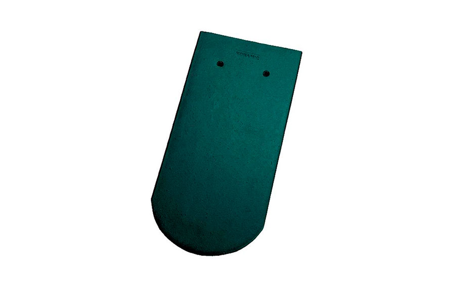 Керамическая черепица рядовая Koramic Biber Green engobe