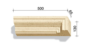 Угловой элемент для наличников и карнизов White Hills Тиволи 720-02, 500*65*130