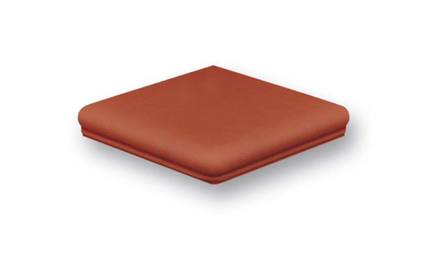 Клинкерная ступень с насечками Stroeher Keraplatte Terra 215 patrizierrot, 300х115х14 мм