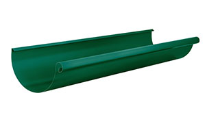 Желоб водосточный AQUASYSTEM зеленый RAL 6005, D 125 мм, L 3 м