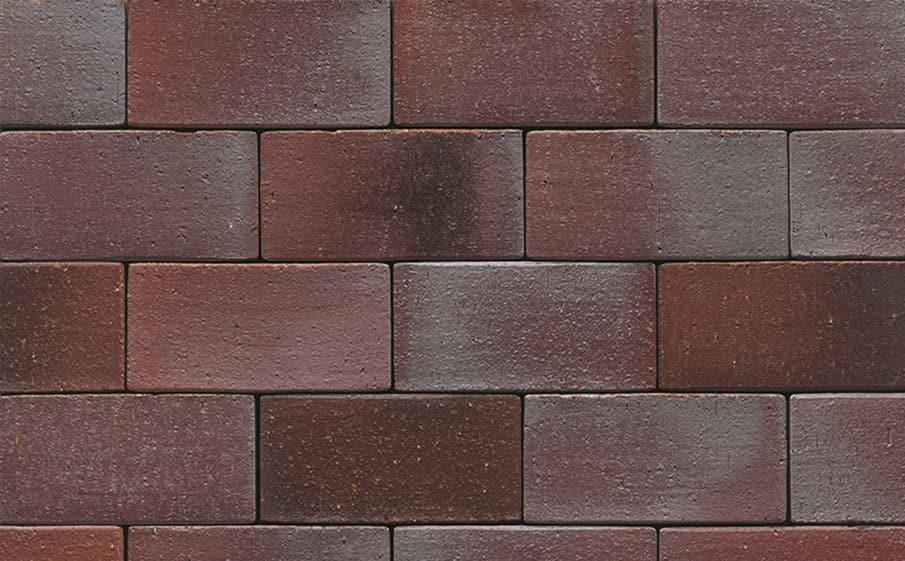 Тротуарная клинкерная брусчатка Muhr №10 Violettblau geflammt, 290*90*52 мм