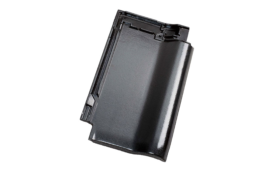 Керамическая черепица рядовая Koramic Alegra 12 Black Noble Engobe