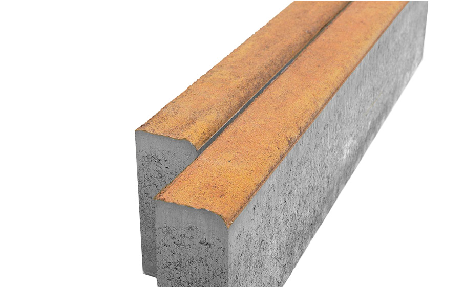 Тротуарный бордюр BRAER БР100.20.8 Color Mix тип 17, 1000*80*200 мм