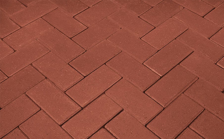 Тротуарная клинкерная брусчатка Penter rot, 200x100x45 мм