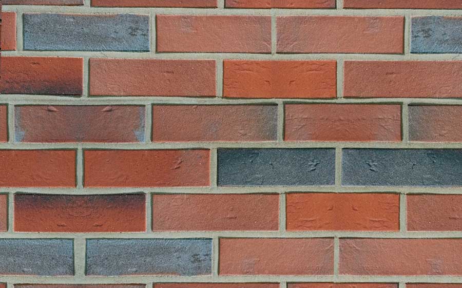 Кирпич клинкерный пустотелый ABC 0105 Oldenburg rot-bunt с песком, 240*55*71 мм