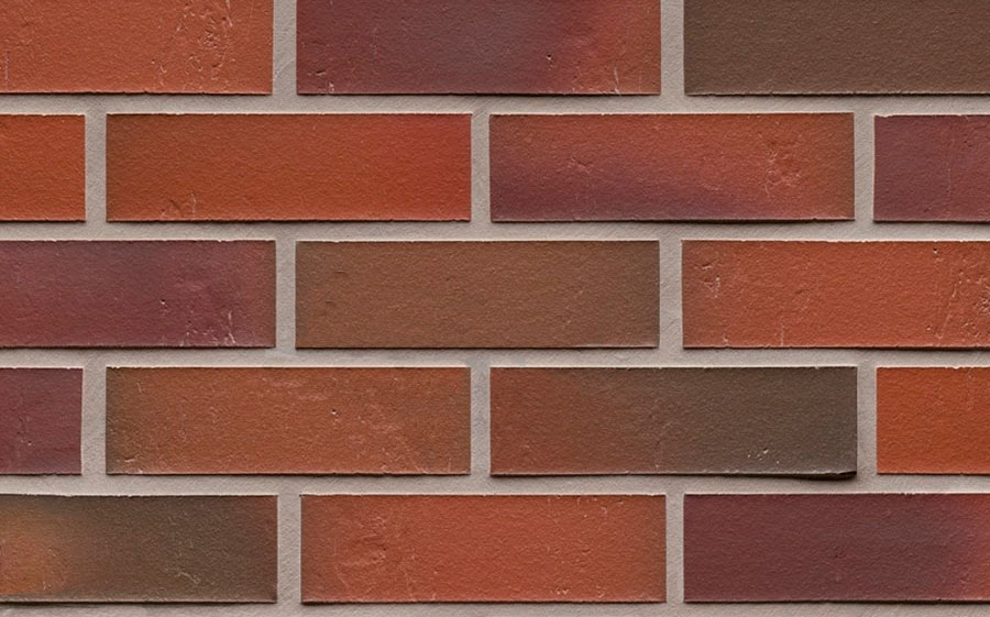 Фасадная плитка ручной формовки Feldhaus Klinker R714 Accudo carmesi bluastro, 240*71*14 мм