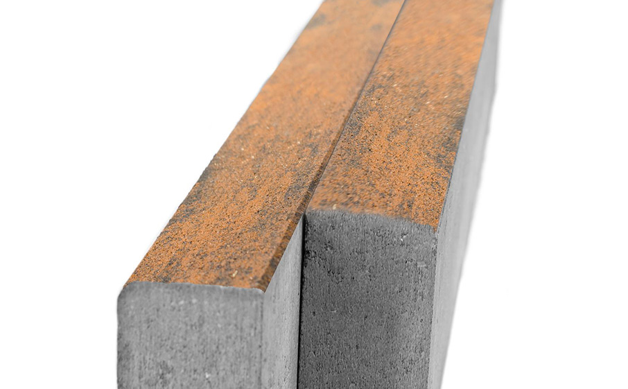 Тротуарный бордюр BRAER БР100.20.8 Color Mix тип 5, 1000*80*200 мм