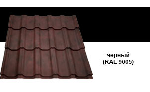 Металлочерепица Grand Line Kvinta Quarzit Matt RAL 9005 черный