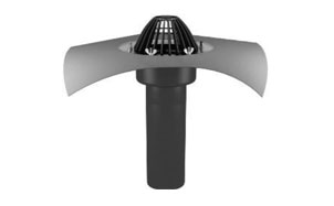 Кровельная воронка TERMOCLIP тип ВФО-Ф обогреваемая с обжимным фланцем, 160*450 мм
