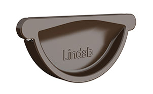 Заглушка желоба универсальная с уплотнением LINDAB RG сталь, коричневая, D 150 мм