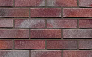 Кирпич клинкерный пустотелый Muhr 10 Violettblau geflammt гладкий, 240*115*52 мм