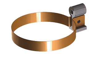 Хомут крепления трубы GALECO ПВХ, белый RAL 9010, D 80 мм