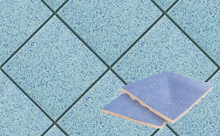 Плитка для стока для промышленных помещений Stroeher Secuton ТS40 blau, 196*196*10-20 мм