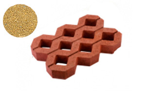 Газонная решетка Меликонполар "Меба" желтая, 596x396x80 мм