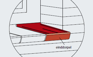 Клинкерный завершающий подоконник Terca Blauw gesmoord, 105*160*30 мм