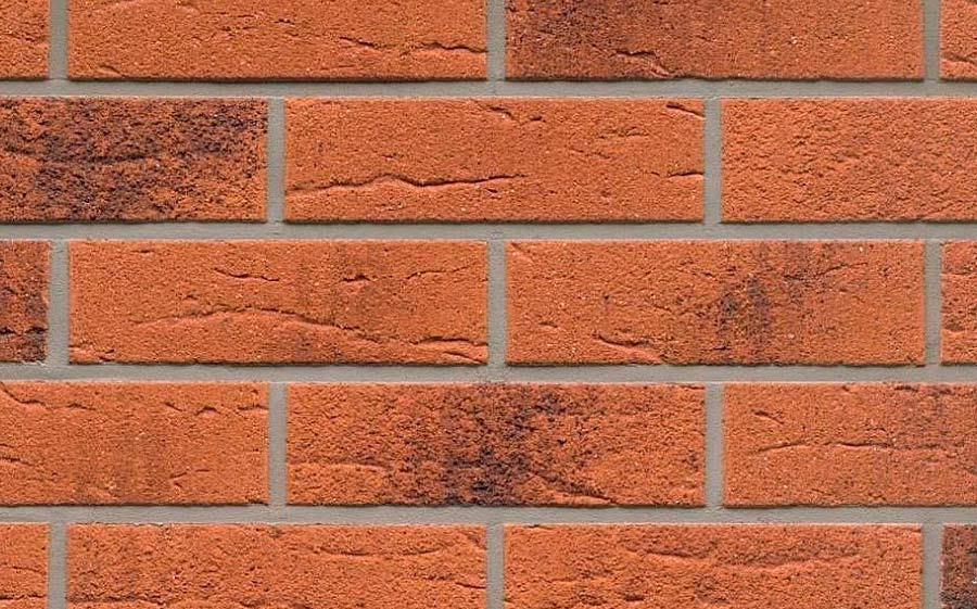 Клинкерная фасадная плитка Feldhaus Klinker R228 Classic terracotta rustico carbo, 240*71*9  мм