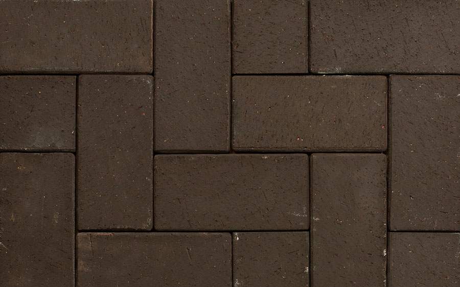 Тротуарная клинкерная брусчатка ABC Schieferschwarz, 200х100х45 мм