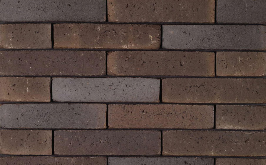 Кирпич облицовочный ручной формовки Terca Kogelbloem (50mm Broadway Dark), 210*100*50 мм