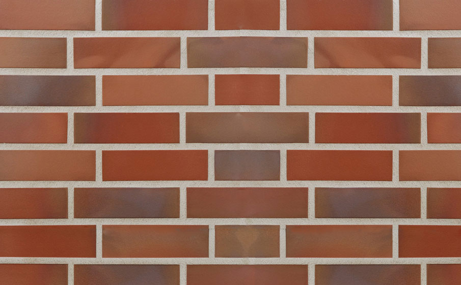 Клинкерная фасадная плитка Euramic Classic Е345 naturrot bunt гладкая NF10, 240*115*10 мм