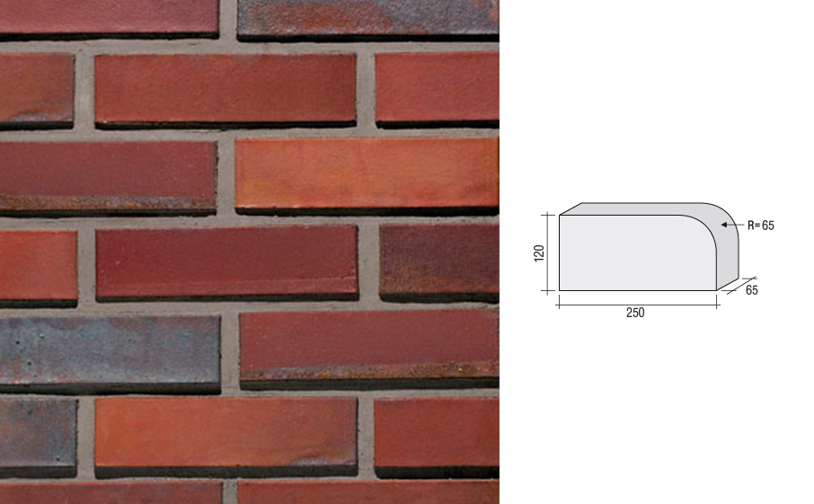 Кирпич клинкерный полнотелый LHL Klinkier i AKA (CRH) CLASSIC QW1 PEŁNA (KSZ 11P) гладкий, 250*120*65 мм