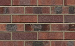 Кирпич клинкерный пустотелый Muhr 04KS Rotbraun-bunt Kohle Spezial гладкий, 240*115*52 мм