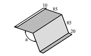Фартук на излом кровли S11 TEGOLA медь, развертка 20 см, длина 2 м