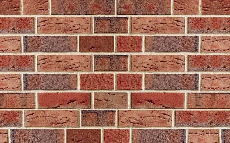 Клинкерная фасадная плитка ABC Schuttorf R 0858 "Grafschafter" Rot-Kohlebrand wasserstrich рельефная NF14, 240*71*14 мм