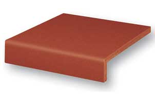 Клинкерная ступень прямоугольная Stroeher Keraplatte Terra 215 patrizierrot, 240х175х52х10 мм