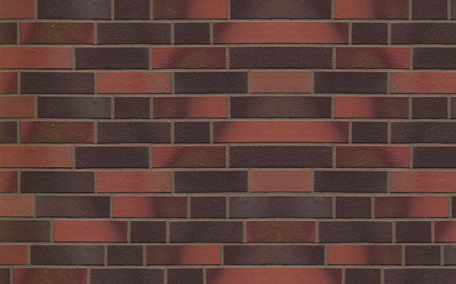 Клинкерная фасадная плитка ABC Ziegelriemchen Blankenese dunkel-bunt гладкая NF10, 240*71*10 мм