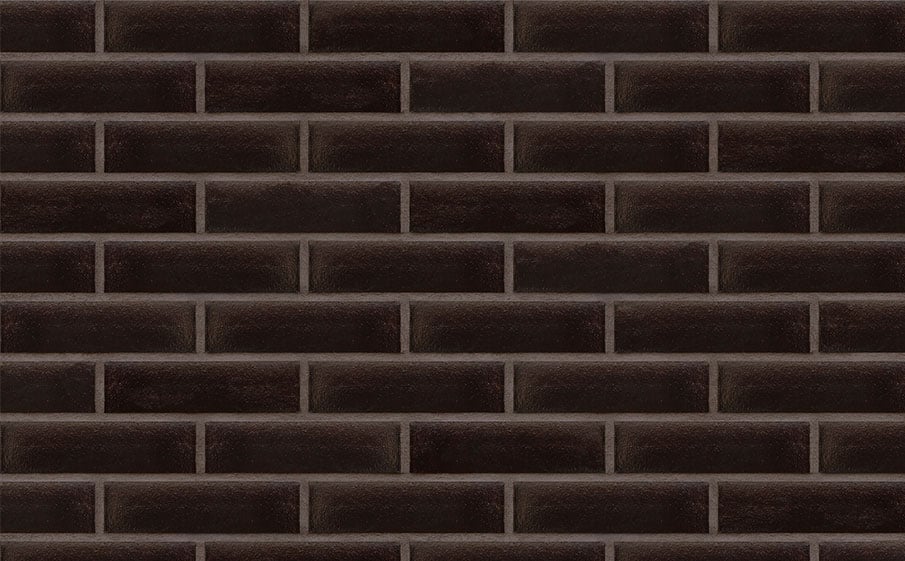 Клинкерная фасадная плитка KING KLINKER Free Art ониксовый черный (17), 240*71*10 мм