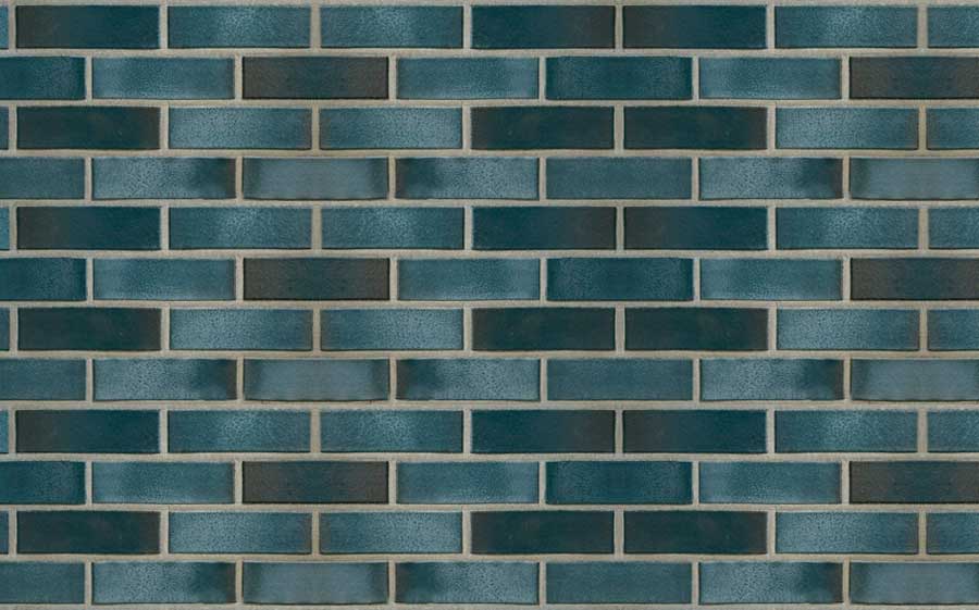 Кирпич клинкерный пустотелый ABC 8954 Hamburg schwarz-blau-bunt-geflammt Kohlerbrand гладкий, 240*115*71 мм