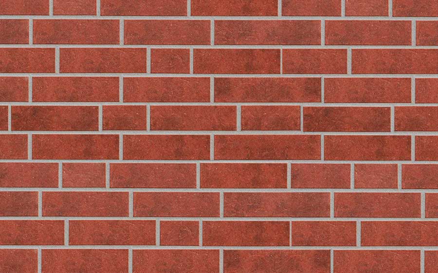 Клинкерная фасадная плитка ABC Granit Rot рельефная DF10, 240*52*10 мм