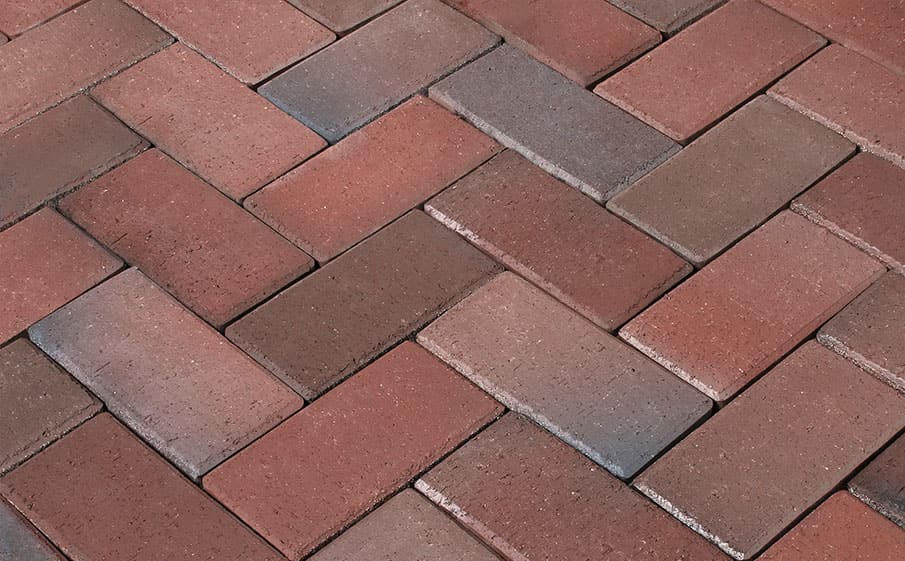 Тротуарная клинкерная брусчатка Penter Rotblaubunt, 200x100x45 мм