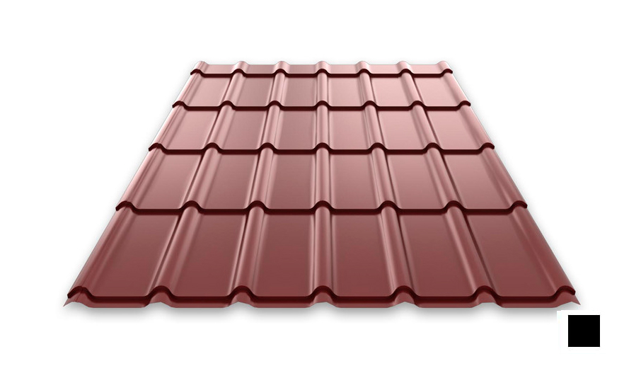 Металлочерепица Ruukki Decorrey Grand, цвет RR33 черный