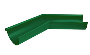 Угол жёлоба внешний AQUASYSTEM зеленый RAL 6005 135 град., D 125 мм