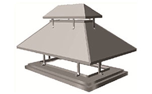 Колпак К-4 ( аэрационный) AQUASYSTEM, оцинковка (с фартуком, ширина трубы >0,85м)