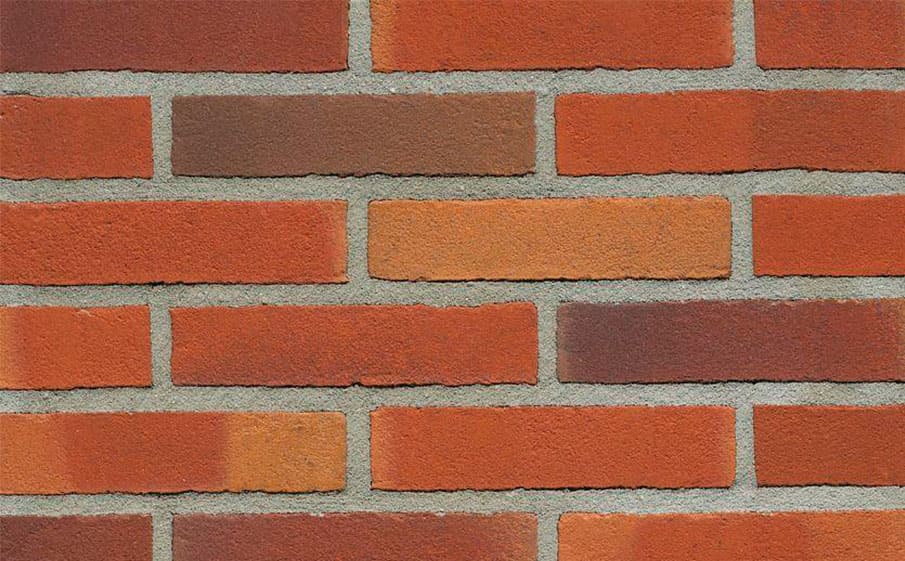 Кирпич облицовочный ручной формовки Terca Aardenrood Gereduceerd Fantasy (65mm GROVE ORANGE MULTI STOCK), 215*102*65 мм