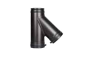Тройник SCHIEDEL PERMETER 25 45 град. черный, D 200/250 мм