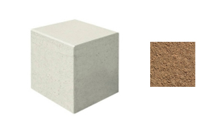 Бетонный Куб-1 ВЫБОР, гранит с пигментом оранжевый (без подставки), 600*600*600 мм