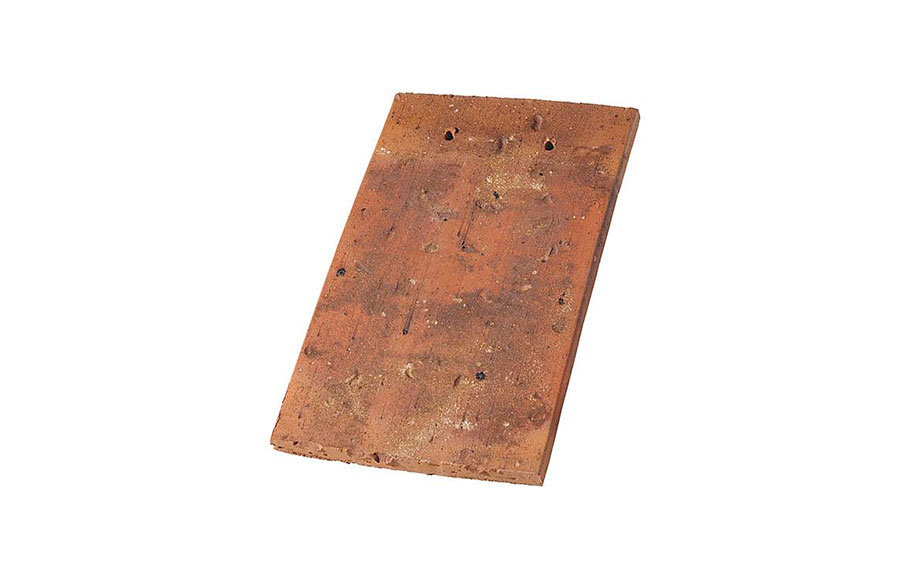 Керамическая черепица рядовая (прямой срез) Koramic Patrimony Handcrafted Plain Tile 16x27 Ochre Lichen Antique