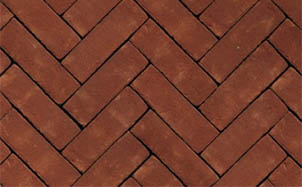 Клинкерная тротуарная брусчатка ручной формовки Penter Torino rood, 200х65х85 мм