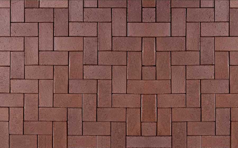 Тротуарная клинкерная брусчатка ABC Schwarz braun, 200х100х52 мм