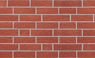 Фасадная плитка ручной формовки Roben Greetsiel Friesisch rot genarbt besandet DF14, 240*14*52 мм