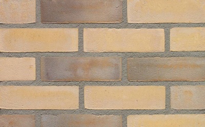 Кирпич облицовочный ручной формовки Terca Geel Zwart Genuanceerd (65mm STAMFORD WEATHERED BUFF), 215*102*65 мм