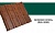 Металлочерепица Grand Line Kamea Velur 20 RAL 6020 хромовая зелень