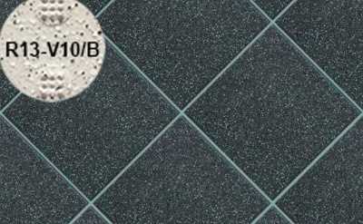 Плитка напольная для промышленных помещений Stroeher Secuton ТS80 anthrazit (R13-V10/B), 196*196*10 мм